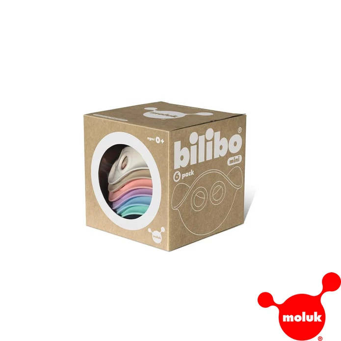 Moluk Bilibo Mini készségfejlesztő játék pasztell, 6 db-os